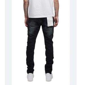J4 Purple Brand Mens Slim Fit Low Rise Slim Leg Jeans Faded‎ Black Denim P001